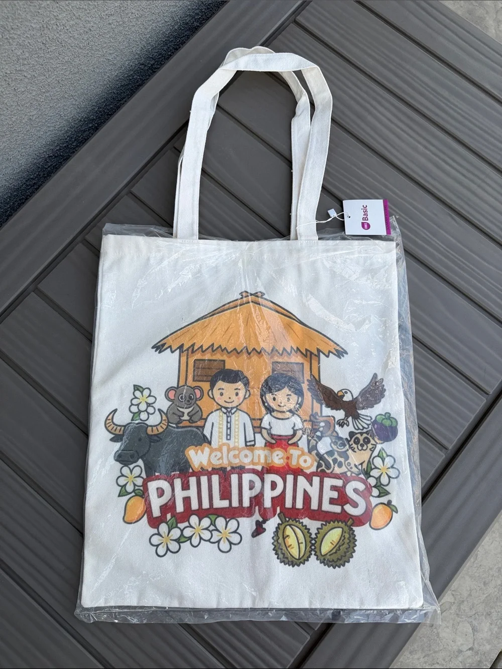 Welcome to Philippines White Souvenir Tote Bag - Unbranded